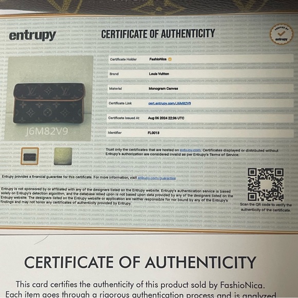 Louis Vuitton Monogramed Belt Bag 💎 AUTHENTICATED 💎 Belly Bag Serial FL0013 - Picture 17 of 17